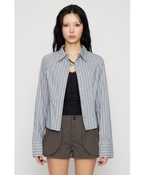 LAGUA GEM(ラグアジェム)の「MULTI STRIPE シャツ(シャツ/ブラウス・レディース・ライトブルー/アイボリー・FREE)」の11枚目の写真