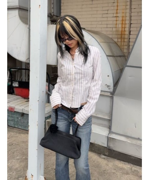 LAGUA GEM(ラグアジェム)の「MULTI STRIPE シャツ(シャツ/ブラウス・レディース・ライトブルー/アイボリー・FREE)」の22枚目の写真
