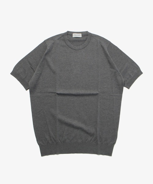 JOHN SMEDLEY(ジョンスメドレー)の「JOHN SMEDLEY / KEMPTON 30G コットンニット クルーネック Tシャツ(MODERN FIT)(ニット/セーター・メンズ・グレイッシュベージュ/ブラック/シルバー/ホワイト/チャコール・FREE/LARGE/MEDIUM/X-LARGE)」の3枚目の写真