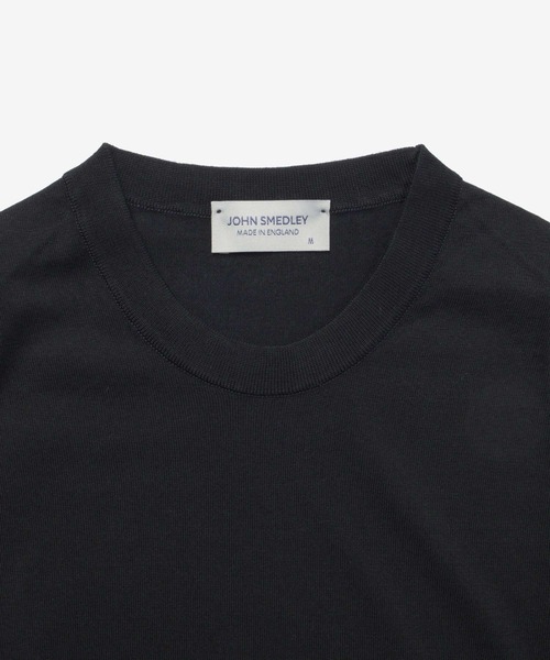 JOHN SMEDLEY（ジョンスメドレー）の「JOHN SMEDLEY / KEMPTON 30G コットンニット クルーネック Tシャツ（MODERN FIT）（ニット/セーター・メンズ・グレイッシュベージュ/ブラック/シルバー/ホワイト・FREE/LARGE）」の6枚目の写真