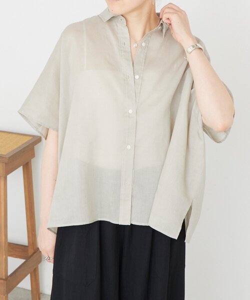 BEARDSLEY（ビアズリー）の「ポンチョシャツ（シャツ/ブラウス・レディース・カーキ/パープル・FREE）」の3枚目の写真