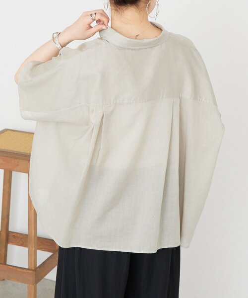 BEARDSLEY（ビアズリー）の「ポンチョシャツ（シャツ/ブラウス・レディース・カーキ/パープル・FREE）」の5枚目の写真