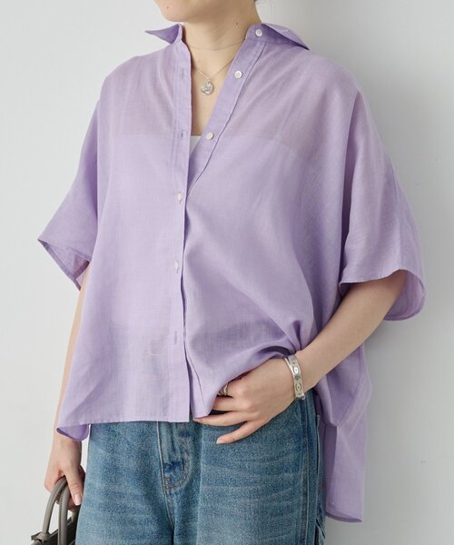 BEARDSLEY（ビアズリー）の「ポンチョシャツ（シャツ/ブラウス・レディース・カーキ/パープル・FREE）」の9枚目の写真