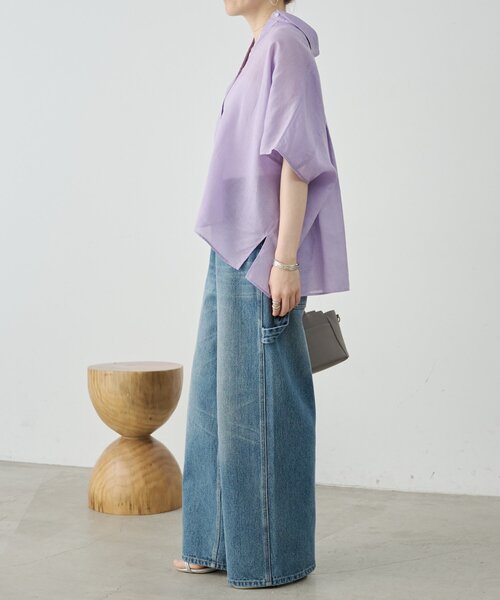 BEARDSLEY（ビアズリー）の「ポンチョシャツ（シャツ/ブラウス・レディース・カーキ/パープル・FREE）」の13枚目の写真