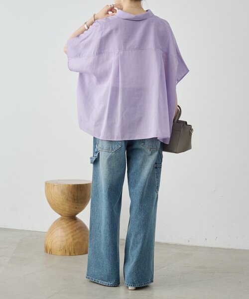 BEARDSLEY（ビアズリー）の「ポンチョシャツ（シャツ/ブラウス・レディース・カーキ/パープル・FREE）」の14枚目の写真