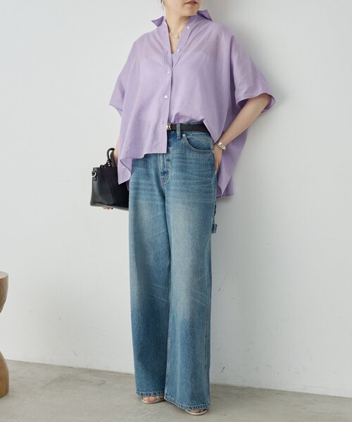 BEARDSLEY（ビアズリー）の「ポンチョシャツ（シャツ/ブラウス・レディース・カーキ/パープル・FREE）」の16枚目の写真