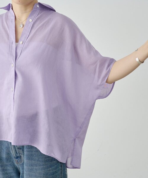 BEARDSLEY（ビアズリー）の「ポンチョシャツ（シャツ/ブラウス・レディース・カーキ/パープル・FREE）」の17枚目の写真