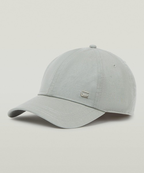 G-STAR(ジースター)の「AVERNUS BASEBALL CAP/リネンブランドロゴベースボールキャップ(キャップ・メンズ・カーキオリーブ・ONE SIZE)」の1枚目の写真