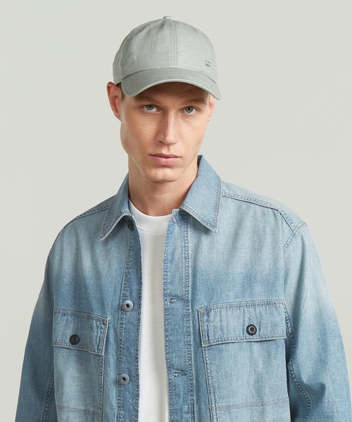 G-STAR(ジースター)の「AVERNUS BASEBALL CAP/リネンブランドロゴベースボールキャップ(キャップ・メンズ・カーキオリーブ・ONE SIZE)」の3枚目の写真