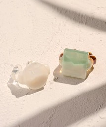 レディースのリング（シルバー/銀色系・プラスチック・アクリル