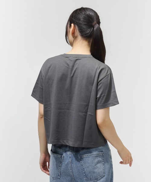 CONVERSE（コンバース）の「コンバース  RIBBON ARCH LOGO TEE L 半袖Tシャツ（Tシャツ/カットソー・レディース・チャコールグレー/ホワイト・M/L）」の10枚目の写真