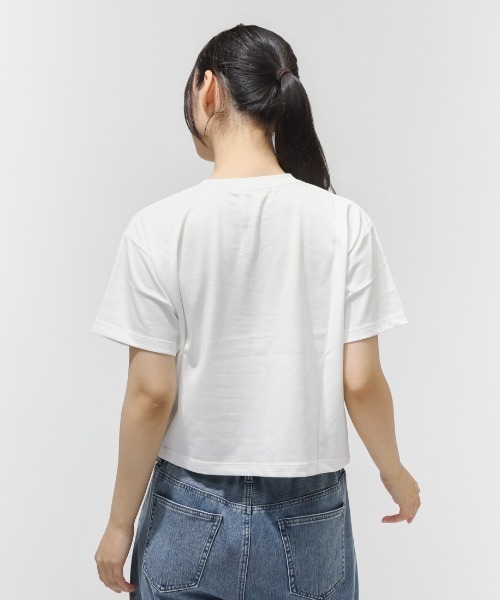 CONVERSE（コンバース）の「コンバース  RIBBON ARCH LOGO TEE L 半袖Tシャツ（Tシャツ/カットソー・レディース・チャコールグレー/ホワイト・M/L）」の11枚目の写真