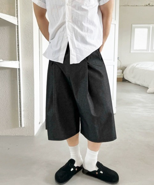 NOWLE(ノウル)の「【NOWLE】バギーシルエット ワイド クロップド イージー デニムパンツ(デニムパンツ・メンズ・ダークグレー・MEDIUM/X-LARGE/LARGE)」の7枚目の写真