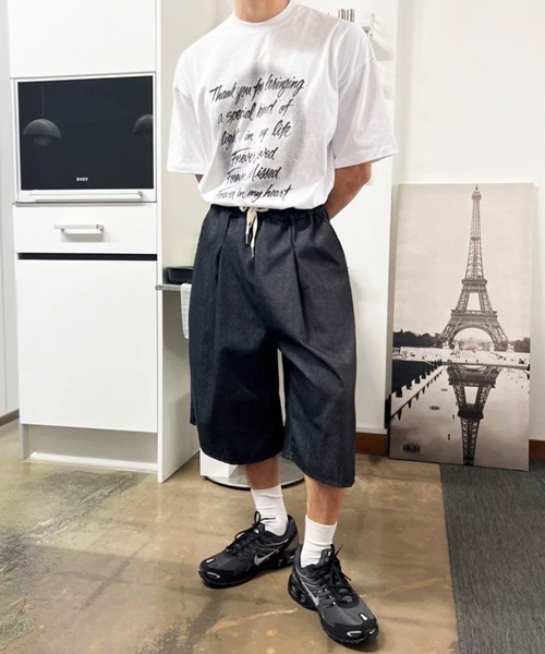 NOWLE(ノウル)の「【NOWLE】バギーシルエット ワイド クロップド イージー デニムパンツ(デニムパンツ・メンズ・ダークグレー・MEDIUM/X-LARGE/LARGE)」の13枚目の写真