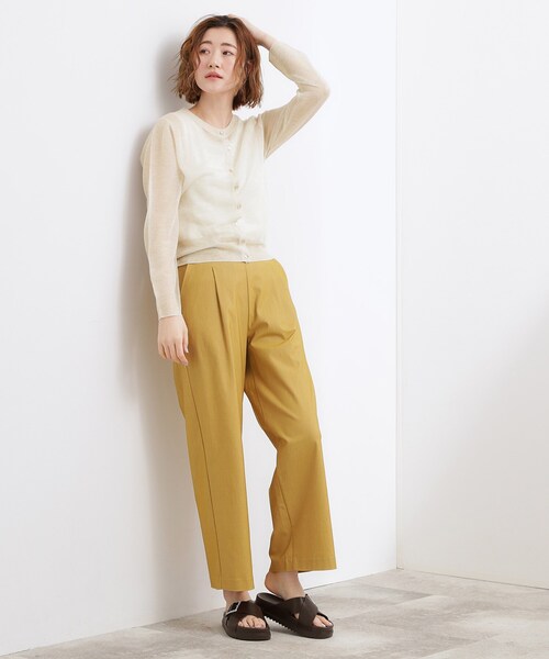 grove（グローブ）の「【洗える/名品】大人の透け感、シアーカーディガン（カーディガン/ボレロ・レディース・ブラウン系/ブラック/グレー/オフホワイト/サックスブルー/オレンジ系・02/03/04/05/01）」の10枚目の写真