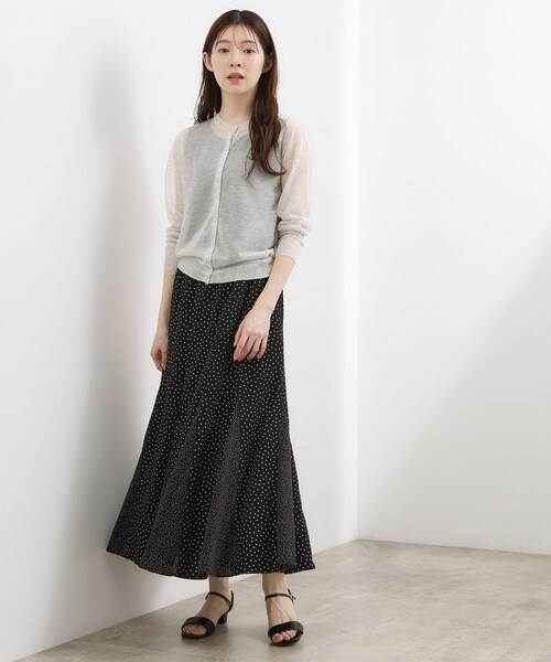 grove（グローブ）の「【洗える/名品】大人の透け感、シアーカーディガン（カーディガン/ボレロ・レディース・ブラウン系/ブラック/グレー/オフホワイト/サックスブルー/オレンジ系・02/03/04/05/01）」の14枚目の写真