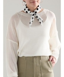 Te chichi（テチチ）の「【WEB限定カラーあり】ペーパータッチヤーン2wayメッシュニット（ニット/セーター）」