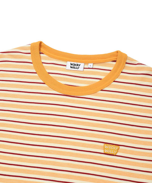 Wacky WiLLy(ワッキーウィリー)の「ジャカードマルチストライプ半袖Tシャツイエロー(Tシャツ/カットソー・レディース・その他・SMALL/MEDIUM/LARGE/X-LARGE)」の4枚目の写真