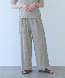 yuni | 高島ちぢみマルチボーダーeasy pants(その他パンツ)