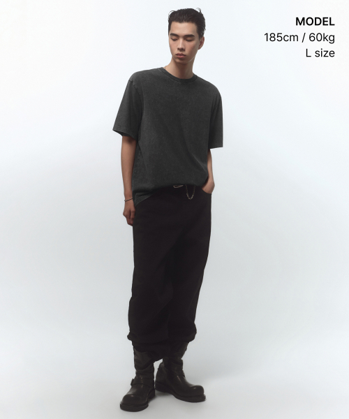 MUSINSA STANDARD（ムシンサスタンダード）の「ストーンダイリラックスティーシャツ [チャコールグレー]（Tシャツ/カットソー・メンズ・その他・SMALL/MEDIUM/LARGE/X-LARGE/2XL/3XL）」の2枚目の写真