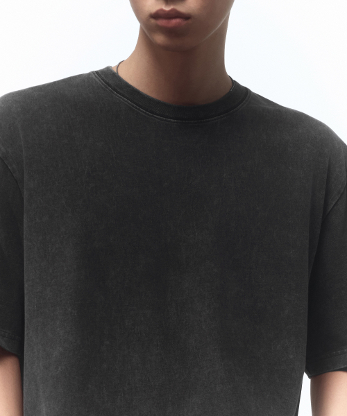 MUSINSA STANDARD（ムシンサスタンダード）の「ストーンダイリラックスティーシャツ [チャコールグレー]（Tシャツ/カットソー・メンズ・その他・SMALL/MEDIUM/LARGE/X-LARGE/2XL/3XL）」の4枚目の写真
