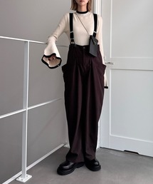 CFT.（シフト）の「ストライプダブルウエストサロペットパンツ（サロペット/オーバーオール）」