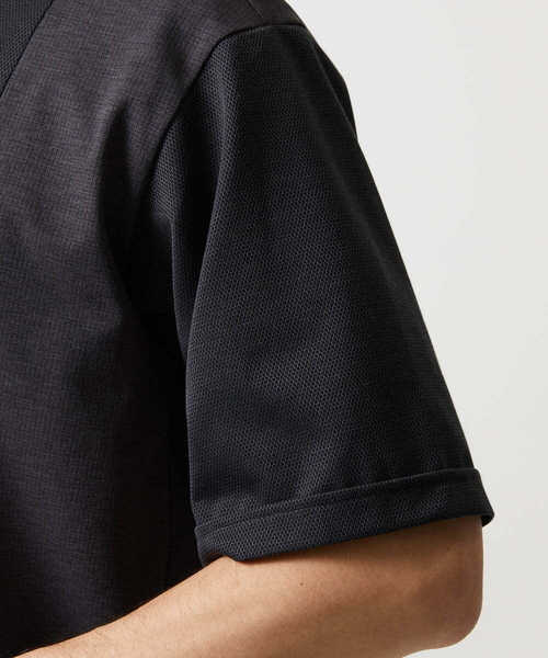 MICHEL KLEIN HOMME (ミッシェルクランオム)の「【セットアップ】異素材コンビ半袖シャツ(シャツ/ブラウス・メンズ・ダークグレー/ブルー・MEDIUM/LARGE/X-LARGE)」の4枚目の写真