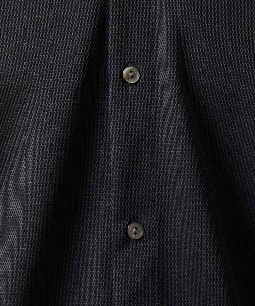 MICHEL KLEIN HOMME (ミッシェルクランオム)の「【セットアップ】異素材コンビ半袖シャツ(シャツ/ブラウス・メンズ・ダークグレー/ブルー・MEDIUM/LARGE/X-LARGE)」の6枚目の写真