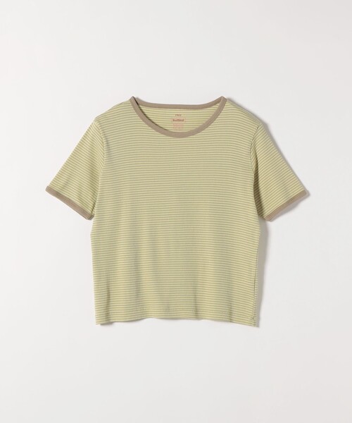 Healthknit(ヘルスニット)の「Healthknit:〈洗濯機可能〉リブ ボーダー TEE(Tシャツ/カットソー・レディース・ベージュ/イエロー・ONE SIZE)」の11枚目の写真