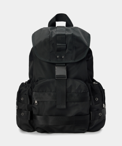 MAISON MINED（メゾンミネド）の「EYELET THREE-POCKET BUCKLE BACKPACK BLACK（バックパック/リュック・メンズ・その他・FREE）」の7枚目の写真