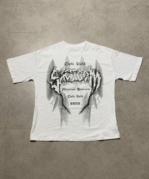 lilful(リルフル)の「【26年春夏新作】Y2Kグラフィックロゴプリント ビッグシルエットTシャツ(Tシャツ/カットソー・メンズ・ホワイト/ブラック・L/M)」の9枚目の写真