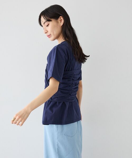 CRAFT STANDARD BOUTIQUE(クラフトスタンダードブティック)の「2点セット ビスチェレイヤードプルオーバー(Tシャツ/カットソー・レディース・杢グレー/ネイビー・FREE)」の7枚目の写真