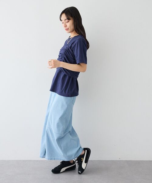 CRAFT STANDARD BOUTIQUE(クラフトスタンダードブティック)の「2点セット ビスチェレイヤードプルオーバー(Tシャツ/カットソー・レディース・杢グレー/ネイビー・FREE)」の10枚目の写真