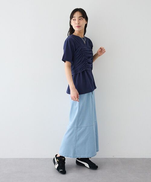 CRAFT STANDARD BOUTIQUE(クラフトスタンダードブティック)の「2点セット ビスチェレイヤードプルオーバー(Tシャツ/カットソー・レディース・杢グレー/ネイビー・FREE)」の13枚目の写真