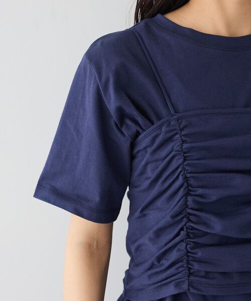 CRAFT STANDARD BOUTIQUE(クラフトスタンダードブティック)の「2点セット ビスチェレイヤードプルオーバー(Tシャツ/カットソー・レディース・杢グレー/ネイビー・FREE)」の15枚目の写真