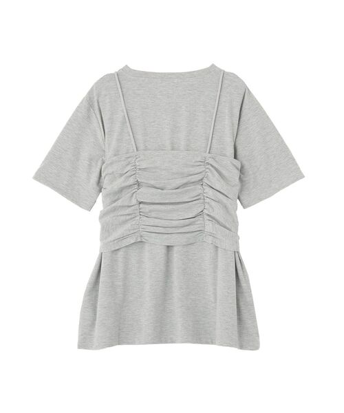 CRAFT STANDARD BOUTIQUE(クラフトスタンダードブティック)の「2点セット ビスチェレイヤードプルオーバー(Tシャツ/カットソー・レディース・杢グレー/ネイビー・FREE)」の18枚目の写真