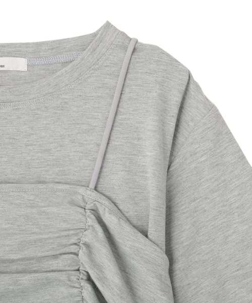 CRAFT STANDARD BOUTIQUE(クラフトスタンダードブティック)の「2点セット ビスチェレイヤードプルオーバー(Tシャツ/カットソー・レディース・杢グレー/ネイビー・FREE)」の22枚目の写真