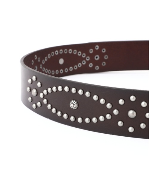 AVIREX(アヴィレックス)の「《直営店限定》STUDS BELT(ベルト・レディース・ブラック/ダークブラウン・F)」の6枚目の写真