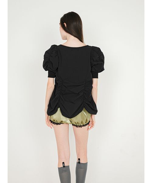 SORIN（ソリン　）の「Puffed Sleeves Gathered Blouse/パフスリーブ ギャザーブラウス（シャツ/ブラウス・レディース・ブラック/ホワイト/ミント・38）」の16枚目の写真