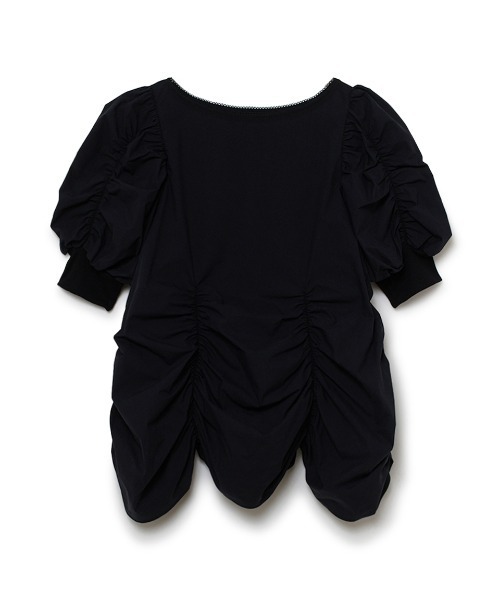 SORIN（ソリン　）の「Puffed Sleeves Gathered Blouse/パフスリーブ ギャザーブラウス（シャツ/ブラウス・レディース・ブラック/ホワイト/ミント・38）」の22枚目の写真