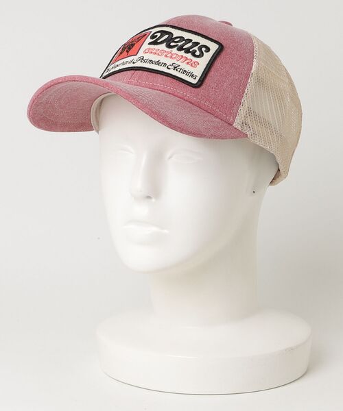 DEUS EX MACHINA(デウスエクスマキナ)の「デウス・エクス・マキナ【DEUS EX MACHINA】- トラッカーキャップ【SLAPSTICCK TRUCKER MELON RED D261MHA552】(キャップ・メンズ・レッド・ONE SIZE)」の5枚目の写真