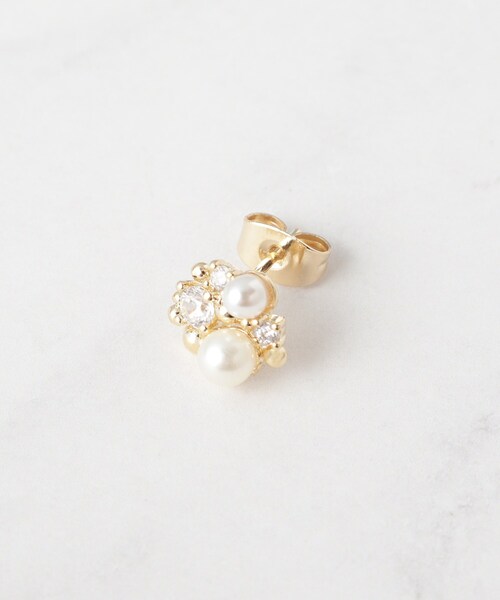 couture brooch(クチュールブローチ)の「パール調ビジューピアス(ピアス(両耳用)・レディース・ゴールド・00)」の3枚目の写真