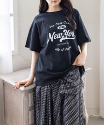 CLEAR BASIC | 【4色展開】カレッジロゴビックTシャツ［骨格ナチュラル／カジュアル／ストリート／ラフ／メンズライク］(Tシャツ/カットソー)