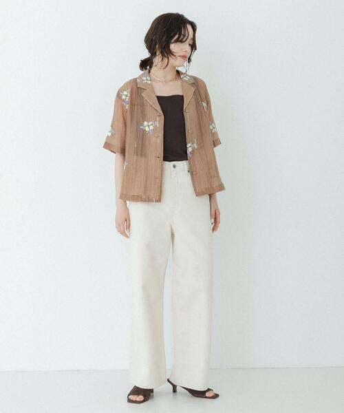 URBAN RESEARCH Sonny Label(アーバンリサーチサニーレーベル)の「『UR TECH ひやサラクール』スクエアネックタンクトップ(タンクトップ・レディース・ブラウン/オフホワイト/ブラック・FREE)」の21枚目の写真