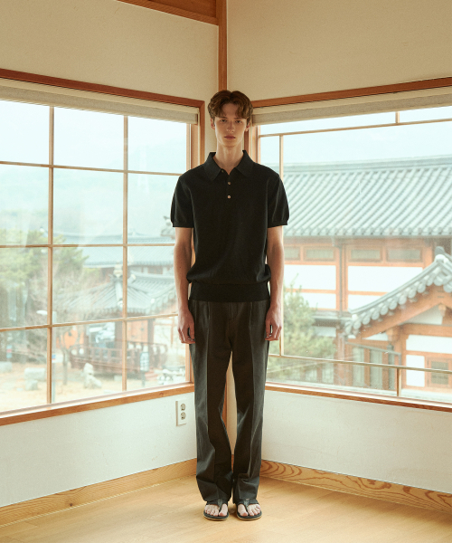BELLIEF(ベリーフ)の「Essential Linen Cotton Twill Adjust 2-Pleated Relaxed Chino (Black)(その他パンツ・メンズ・その他・LARGE/MEDIUM/X-LARGE)」の2枚目の写真