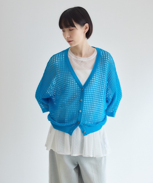 Paradise Picnic(パラダイスピクニック)の「メッシュドルマンカーディガン(カーディガン/ボレロ・レディース・ブラック/ブルー/ホワイト・FREE)」の11枚目の写真