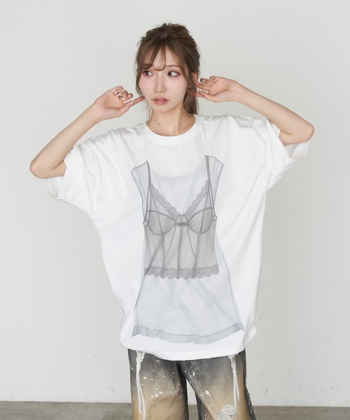 RAY CASSIN(レイカズン)の「ロゴルーズビッグTシャツ(Tシャツ/カットソー・レディース・ホワイト系その他2/ホワイト系その他3/ブラック系その他2/ライトグレー・FREE)」の10枚目の写真