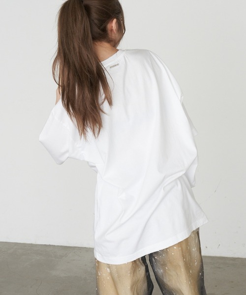 RAY CASSIN(レイカズン)の「ロゴルーズビッグTシャツ(Tシャツ/カットソー・レディース・ホワイト系その他2/ホワイト系その他3/ブラック系その他2/ライトグレー・FREE)」の11枚目の写真