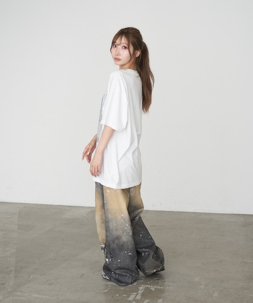 RAY CASSIN(レイカズン)の「ロゴルーズビッグTシャツ(Tシャツ/カットソー・レディース・ホワイト系その他2/ホワイト系その他3/ブラック系その他2/ライトグレー・FREE)」の14枚目の写真