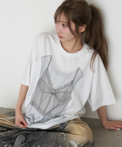RAY CASSIN(レイカズン)の「ロゴルーズビッグTシャツ(Tシャツ/カットソー・レディース・ホワイト系その他2/ホワイト系その他3/ブラック系その他2/ライトグレー・FREE)」の17枚目の写真